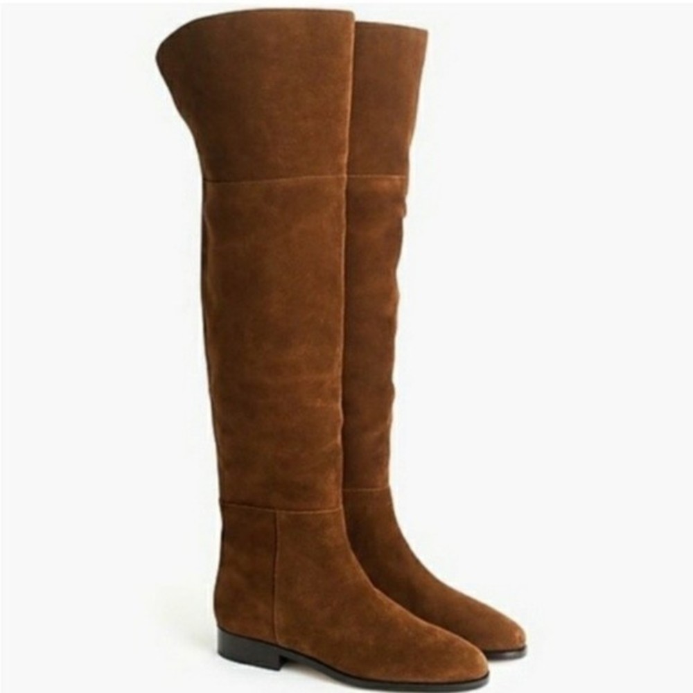 J. Crew Vegan Suede Troy Over Knee High Pull On Boots 6